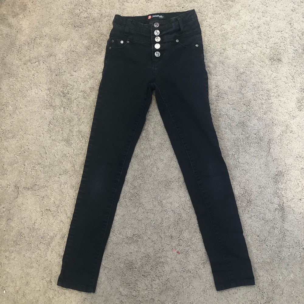 Tilly’s Girls Scissor Black Button Up Jeans